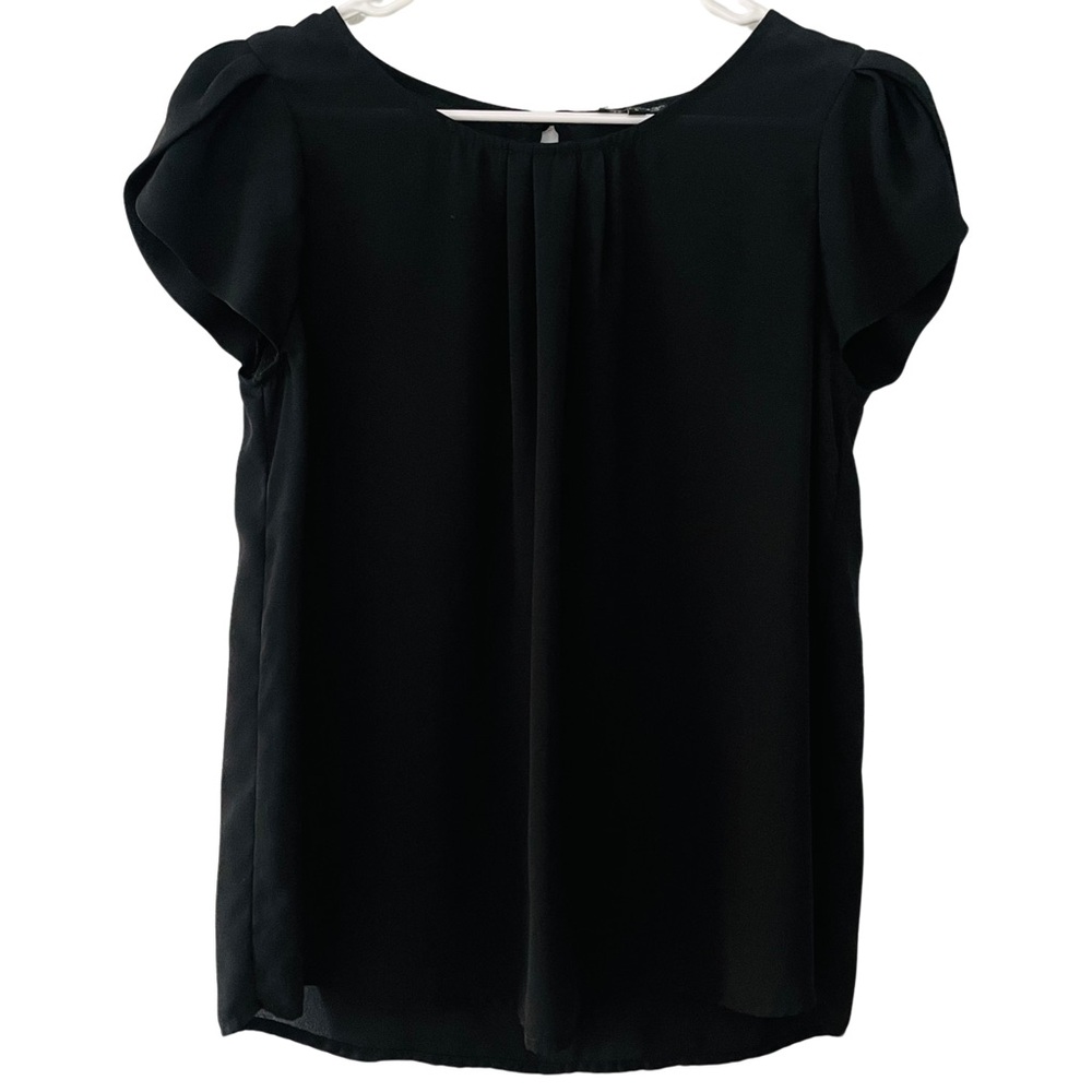 PAPERMOON StitchFix Black Sheer Short Sleeved Top